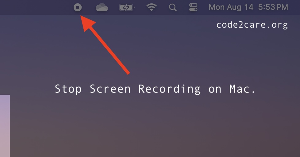 Stop Screen Recording on Mac